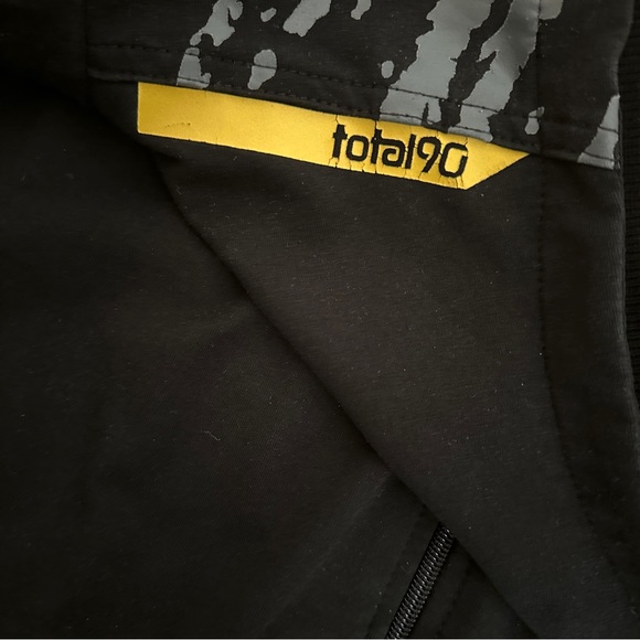 Nike Total 90 Y2K Black Yellow Grey Street Fifa Soccer Football Sports Vest L - Picture 4 of 7